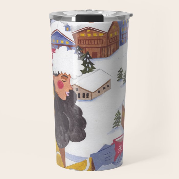 Modern woman in the Alps Travel Mug Gallery Image 1