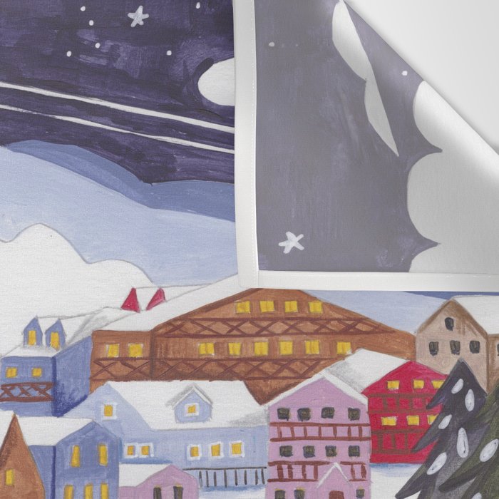 Modern woman in the Alps Wall Tapestry Gallery Image 3