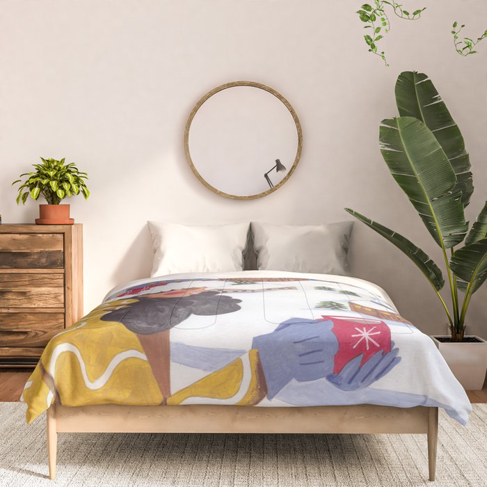 Modern woman in the Alps Comforter Gallery Image 3