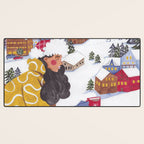 Modern woman in the Alps Desk Mat Gallery Image 3