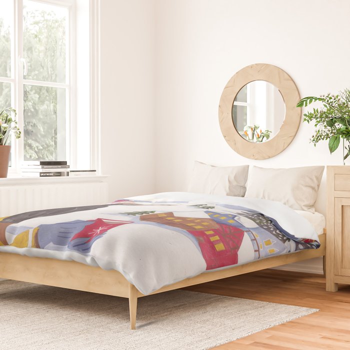 Modern woman in the Alps Duvet Cover Gallery Image 2