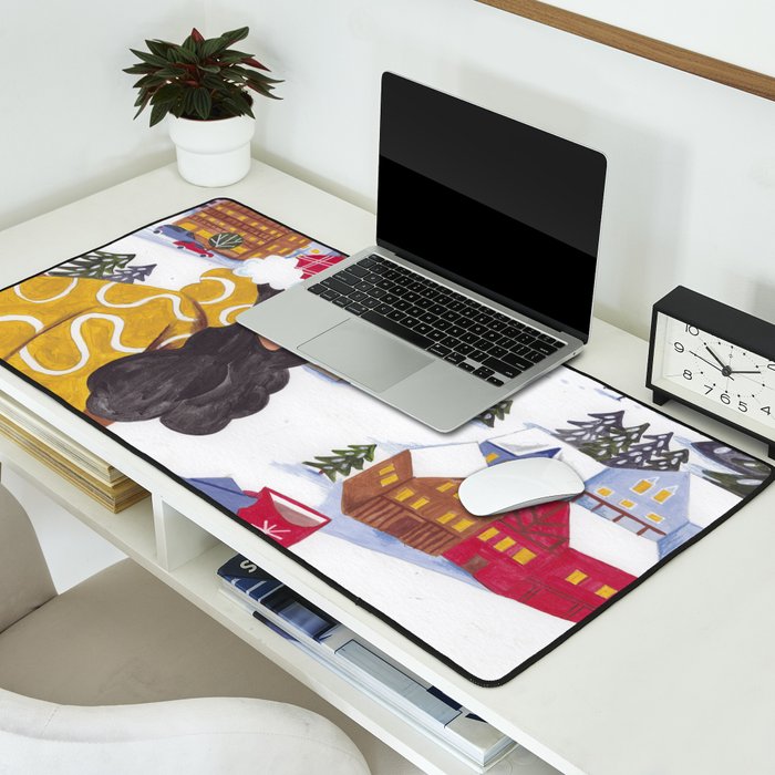 Modern woman in the Alps Desk Mat Gallery Image 2