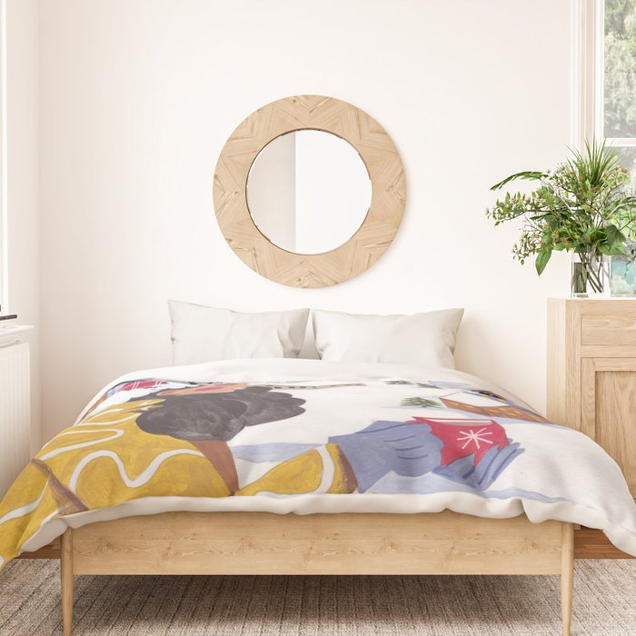 Modern woman in the Alps Duvet Cover Gallery Image 3