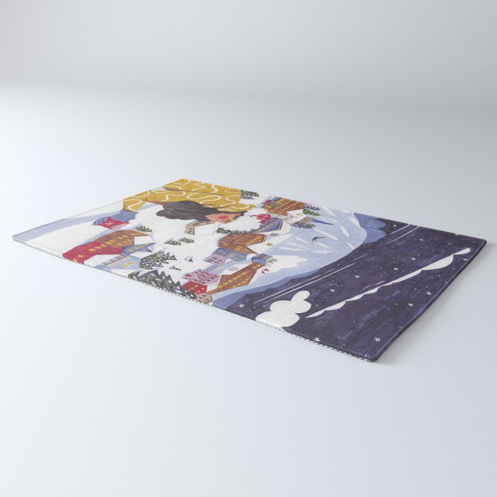 Modern woman in the Alps Rug Gallery Image 3