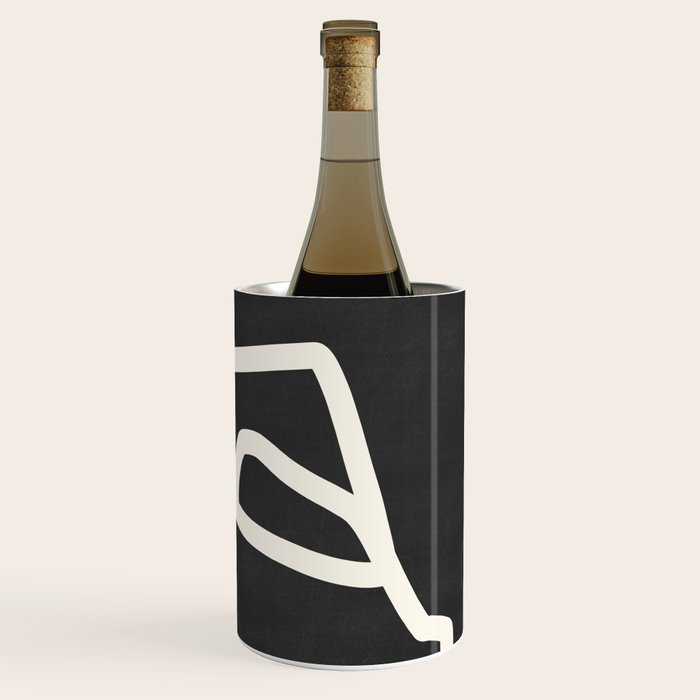 abstract minimal 57 Black & White Wine Chiller Gallery Image 1