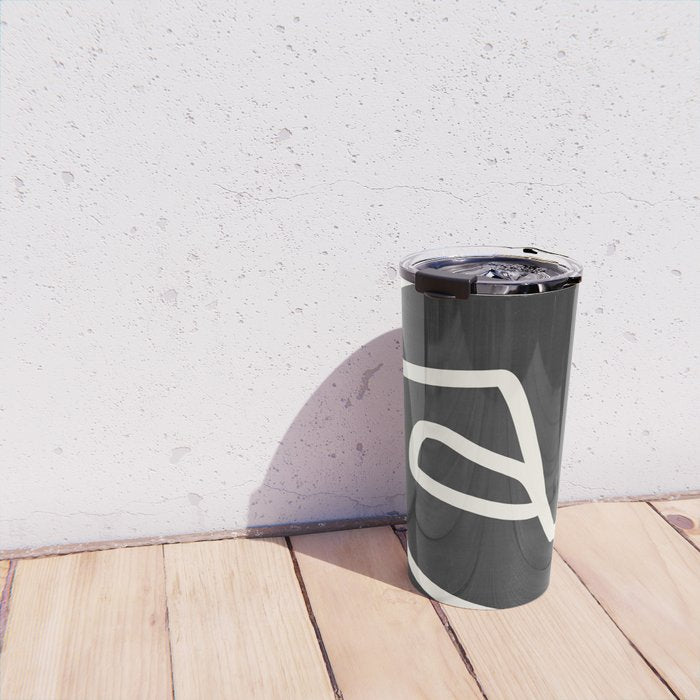 abstract minimal 57 Black & White Travel Mug Gallery Image 4