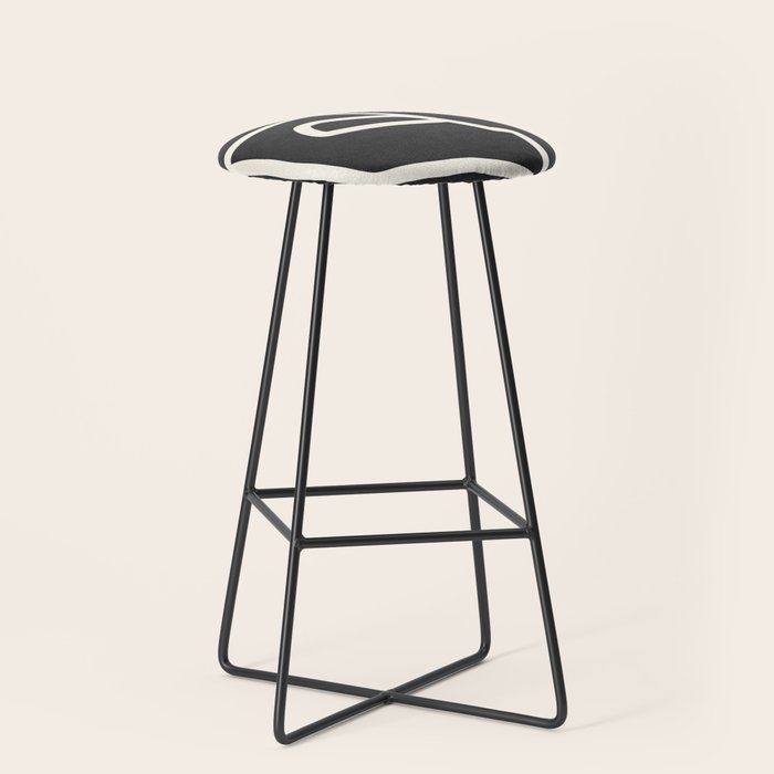 abstract minimal 57 Black & White Stool Gallery Image 1