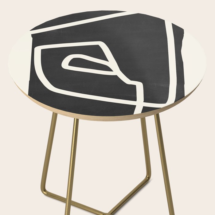 abstract minimal 57 Black & White Side Table Gallery Image 2