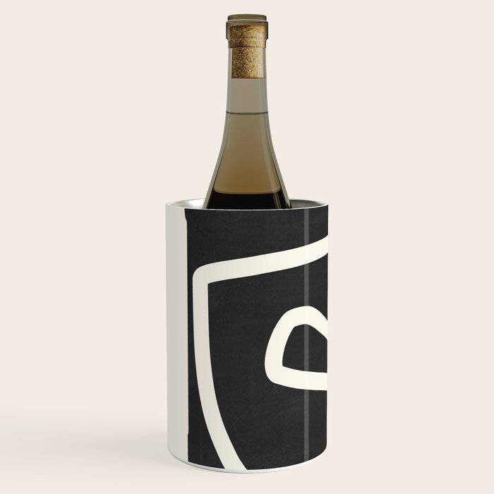 abstract minimal 57 Black & White Wine Chiller Gallery Image 2