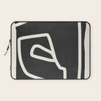 abstract minimal 57 Black & White Laptop Sleeve Gallery Image 1