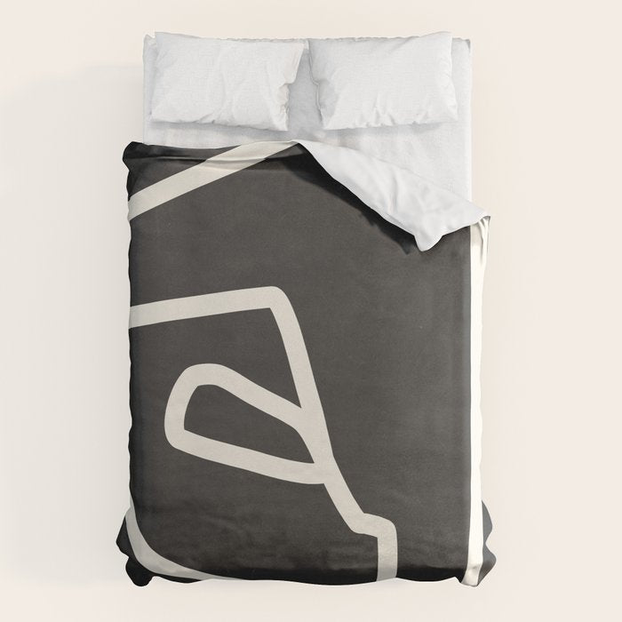 abstract minimal 57 Black & White Duvet Cover Gallery Image 6