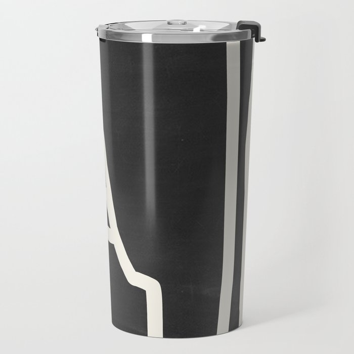 abstract minimal 57 Black & White Travel Mug Gallery Image 2