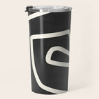 abstract minimal 57 Black & White Travel Mug Gallery Image 3
