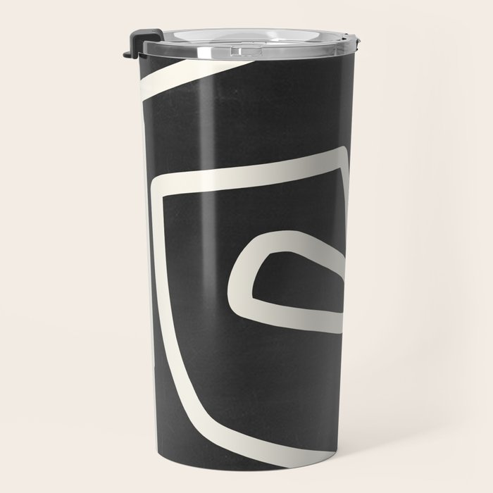 abstract minimal 57 Black & White Travel Mug Gallery Image 3