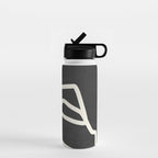 abstract minimal 57 Black & White Water Bottle Gallery Image 1
