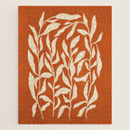 Cognac Leaves: Mid Century Terracotta Edition Jigsaw Puzzle Gallery Image 1