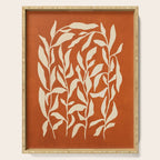 Cognac Leaves: Mid Century Terracotta Edition Serving Tray Gallery Image 1