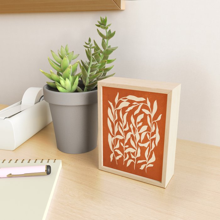 Cognac Leaves: Mid Century Terracotta Edition Mini Art Print Gallery Image 2