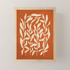 Cognac Leaves: Mid Century Terracotta Edition Mini Art Print Gallery Image 1