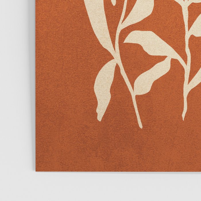Cognac Leaves: Mid Century Terracotta Edition Poster Gallery Image 3