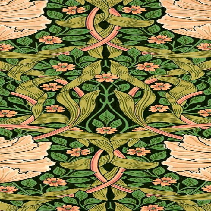 William Morris Pimpernel, green, William Morris floral design  Coffee Mug Gallery Image 2