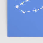 Scorpio Zodiac Star Constellation Line Art Bright Blue Poster Gallery Image 3