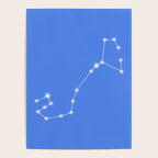 Scorpio Zodiac Star Constellation Line Art Bright Blue Poster Gallery Image 4