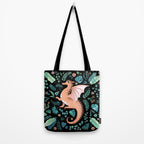 Tropical Dragon in Peach Tote Bag Gallery Image 2