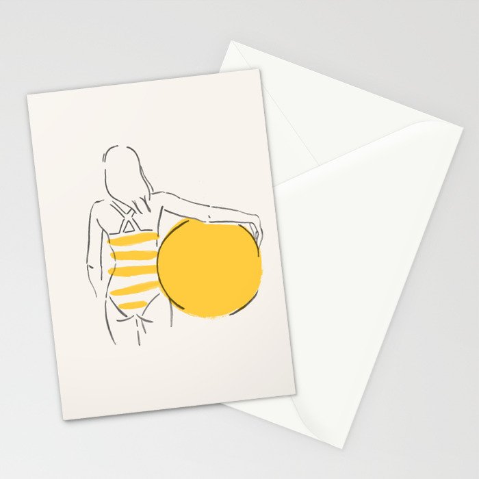 Summer ready - line drawing Stationery Card Gallery Image 2