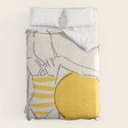 Summer ready - line drawing Comforter Gallery Image 6