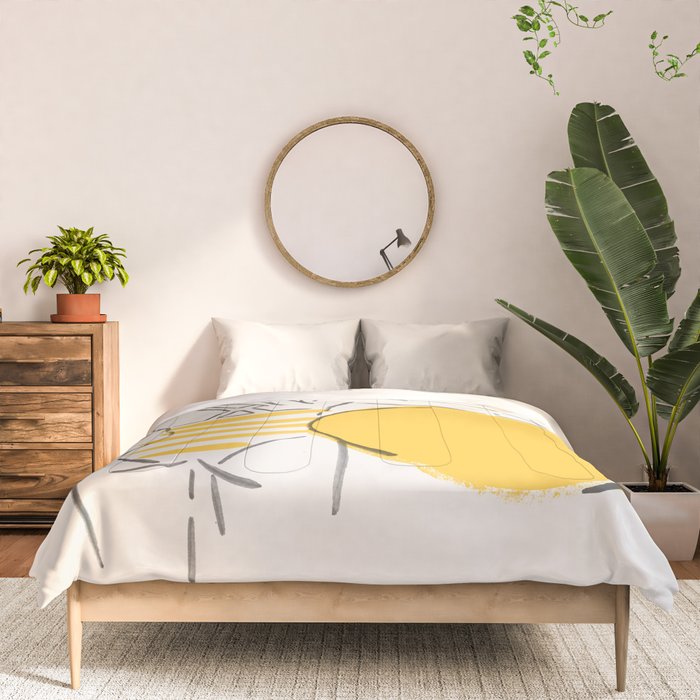Summer ready - line drawing Comforter Gallery Image 3