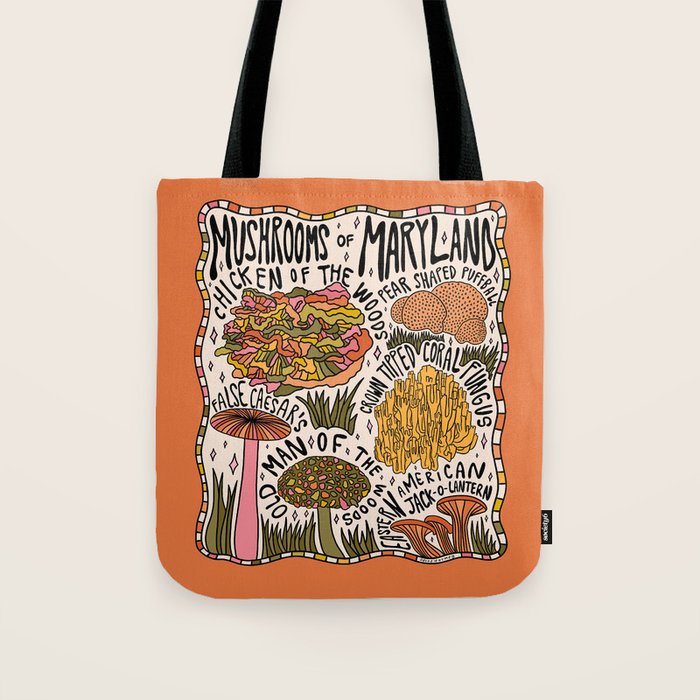 Mushrooms of Maryland Tote Bag Gallery Image 1