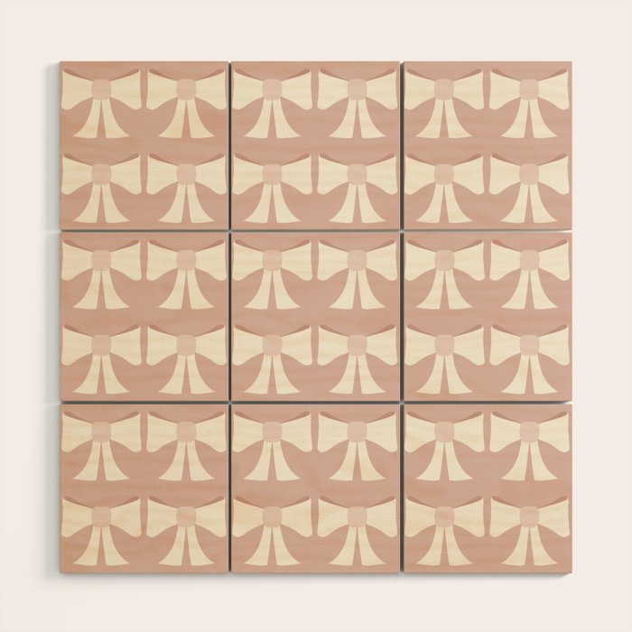 Vintage Bows XV Pink Wood Wall Art Gallery Image 1