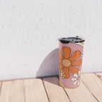 Groovy Floral Daydream Retro 60s 70s Flowers Pink Orange Yellow Travel Mug Gallery Image 4