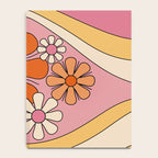 Groovy Floral Daydream Retro 60s 70s Flowers Pink Orange Yellow Notebook Gallery Image 4