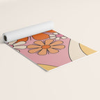 Groovy Floral Daydream Retro 60s 70s Flowers Pink Orange Yellow Yoga Mat Gallery Image 2