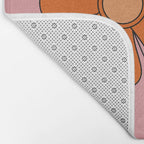 Groovy Floral Daydream Retro 60s 70s Flowers Pink Orange Yellow Bath Mat Gallery Image 2