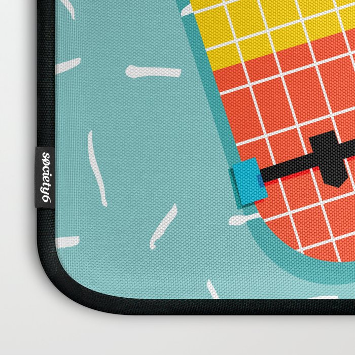 Omigod - 80s retro memphis skateboards pattern sports trendy 1980's vintage style retro Laptop Sleeve Gallery Image 3