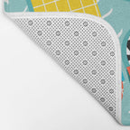 Omigod - 80s retro memphis skateboards pattern sports trendy 1980's vintage style retro Bath Mat Gallery Image 2