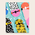 Omigod - 80s retro memphis skateboards pattern sports trendy 1980's vintage style retro Notebook Gallery Image 4
