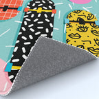 Omigod - 80s retro memphis skateboards pattern sports trendy 1980's vintage style retro Rug Gallery Image 4