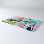 Omigod - 80s retro memphis skateboards pattern sports trendy 1980's vintage style retro Rug Gallery Image 3