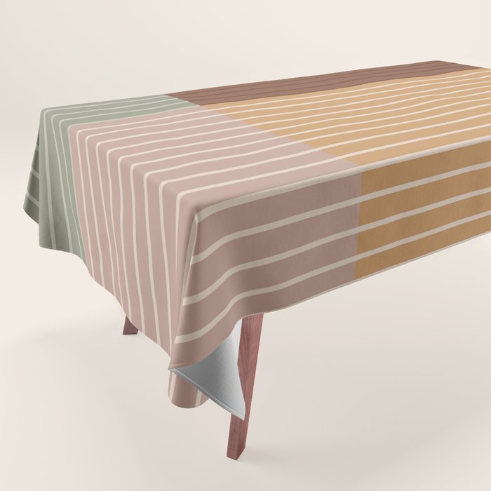 Color Block Line Abstract LII Boho Western Tablecloth Gallery Image 1