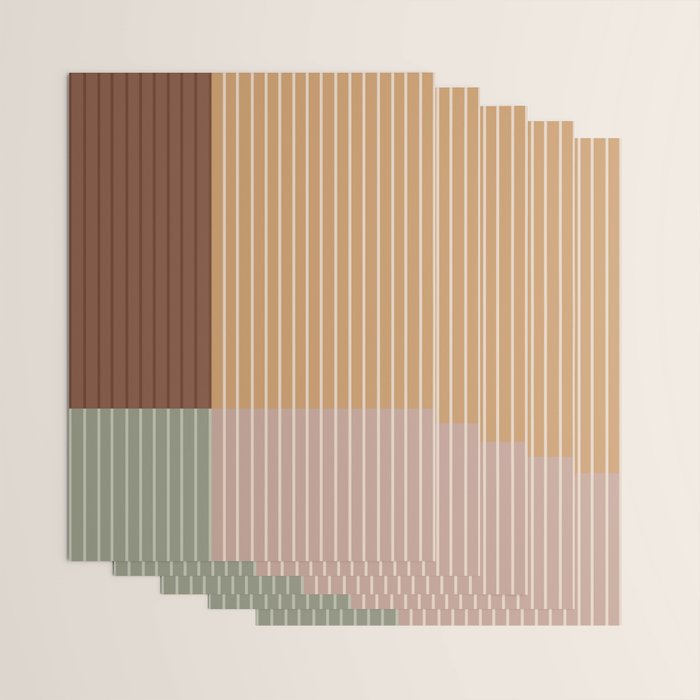 Color Block Line Abstract LII Boho Western Wrapping Paper Gallery Image 3