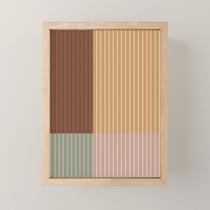 Color Block Line Abstract LII Boho Western Mini Art Print Gallery Image 1