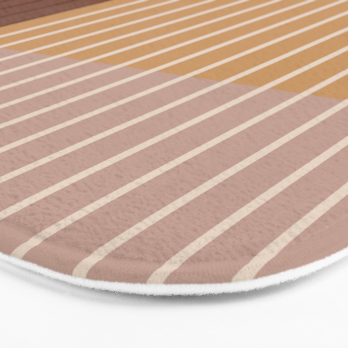 Color Block Line Abstract LII Boho Western Bath Mat Gallery Image 3