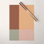 Color Block Line Abstract LII Boho Western Wrapping Paper Gallery Image 1