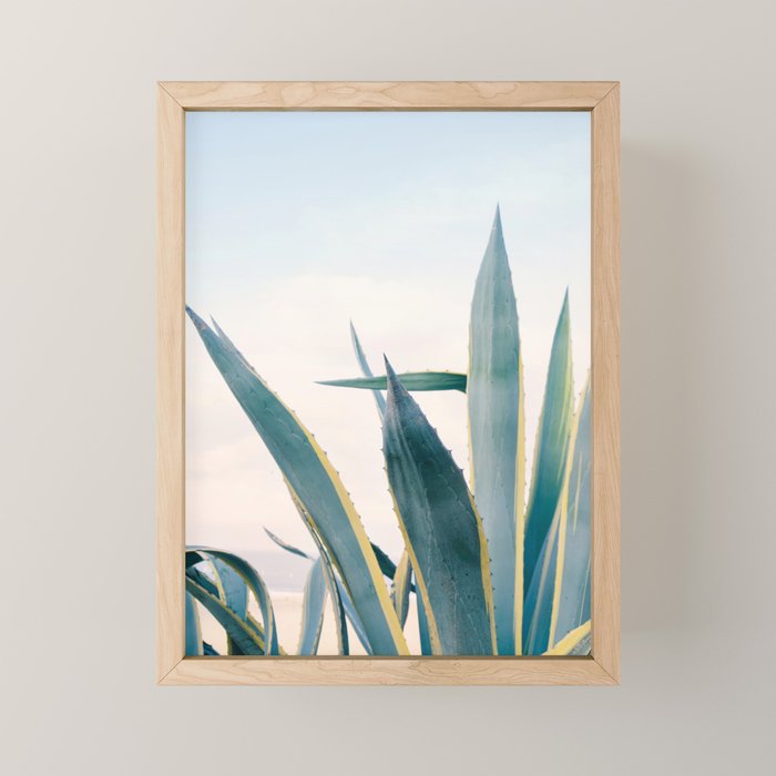 Coastal Agave Cactus Mini Art Print Gallery Image 1