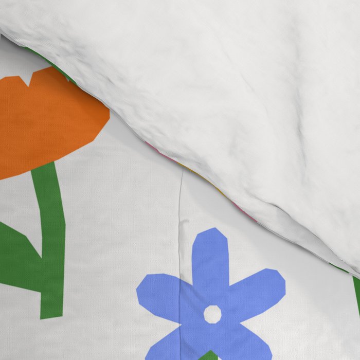 Colorful spring flower art pattern Comforter Gallery Image 4