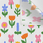 Colorful spring flower art pattern Wall Tapestry Gallery Image 3